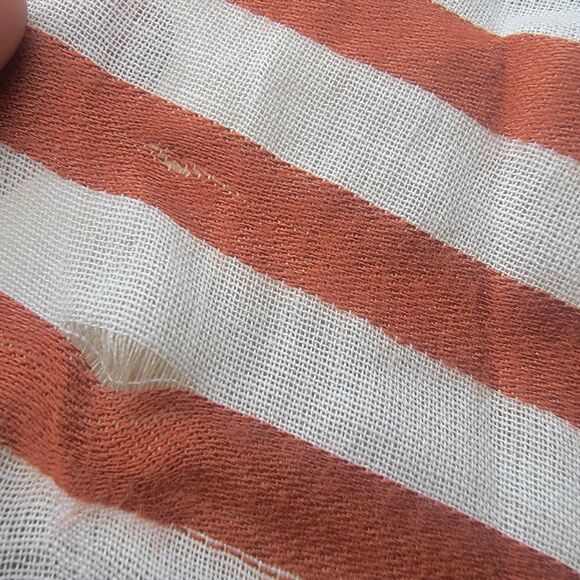 Loft striped open front long duster wmns sz M/L Short Slv Lightweight - Picture 4 of 5